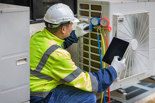 Professional Hvac Maintenance technician working in Wales, WI